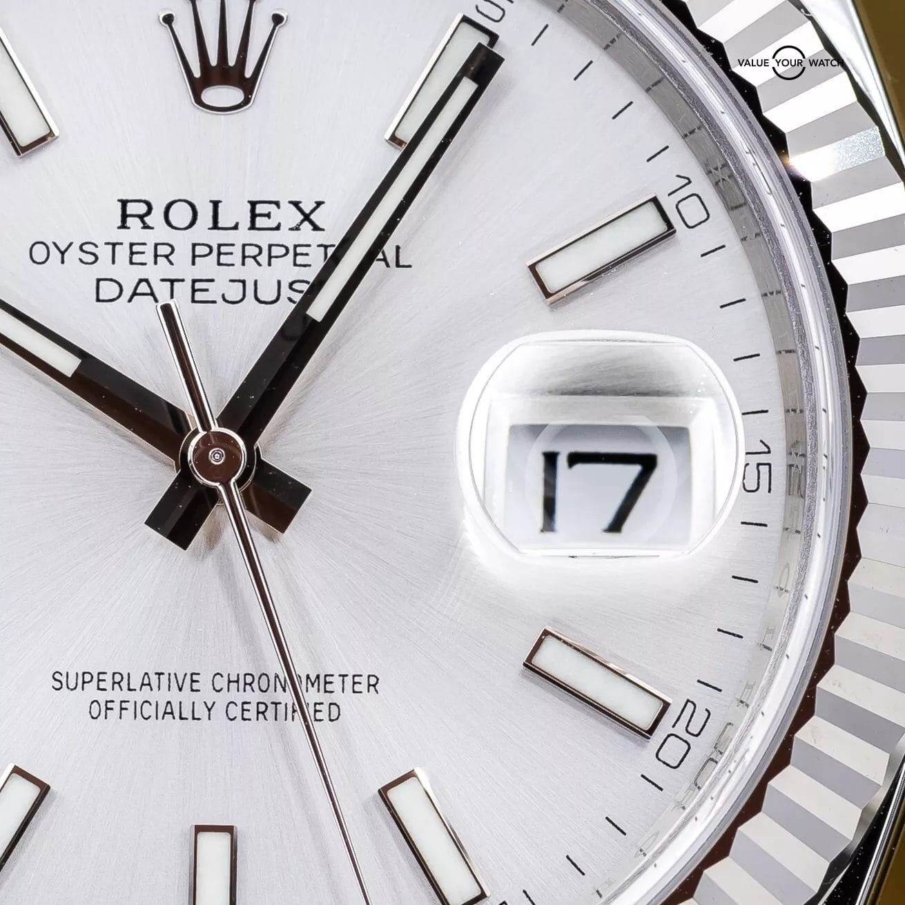 2024 MINT Rolex DateJust 41mm DJ41 Silver Fluted Gold Oyster - 126334 - Full Set - Image 9