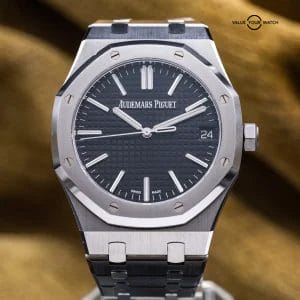 2023 Audemars Piguet Royal Oak Stainless Steel Black Dial 41mm 15510ST Full Set