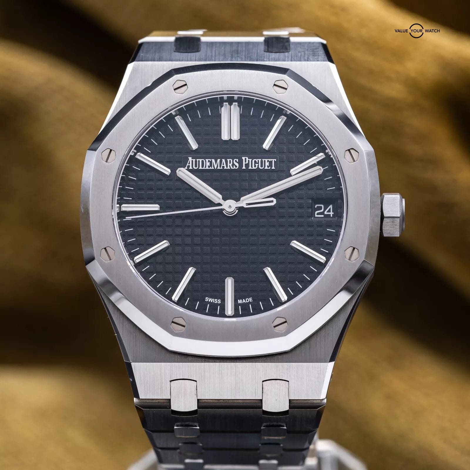 2023 Audemars Piguet Royal Oak Stainless Steel Black Dial 41mm 15510ST Full Set