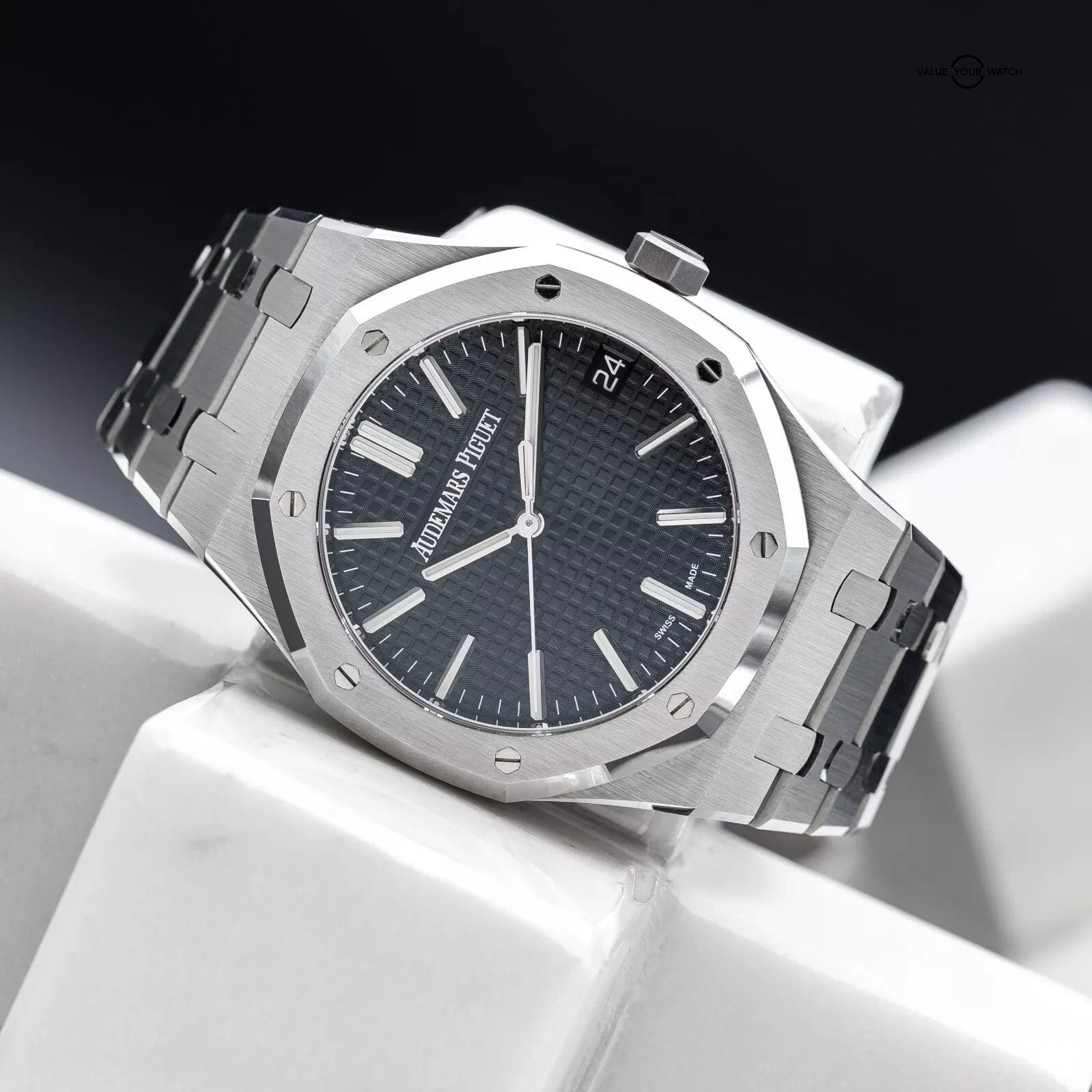 2023 Audemars Piguet Royal Oak Stainless Steel Black Dial 41mm 15510ST Full Set - Image 3
