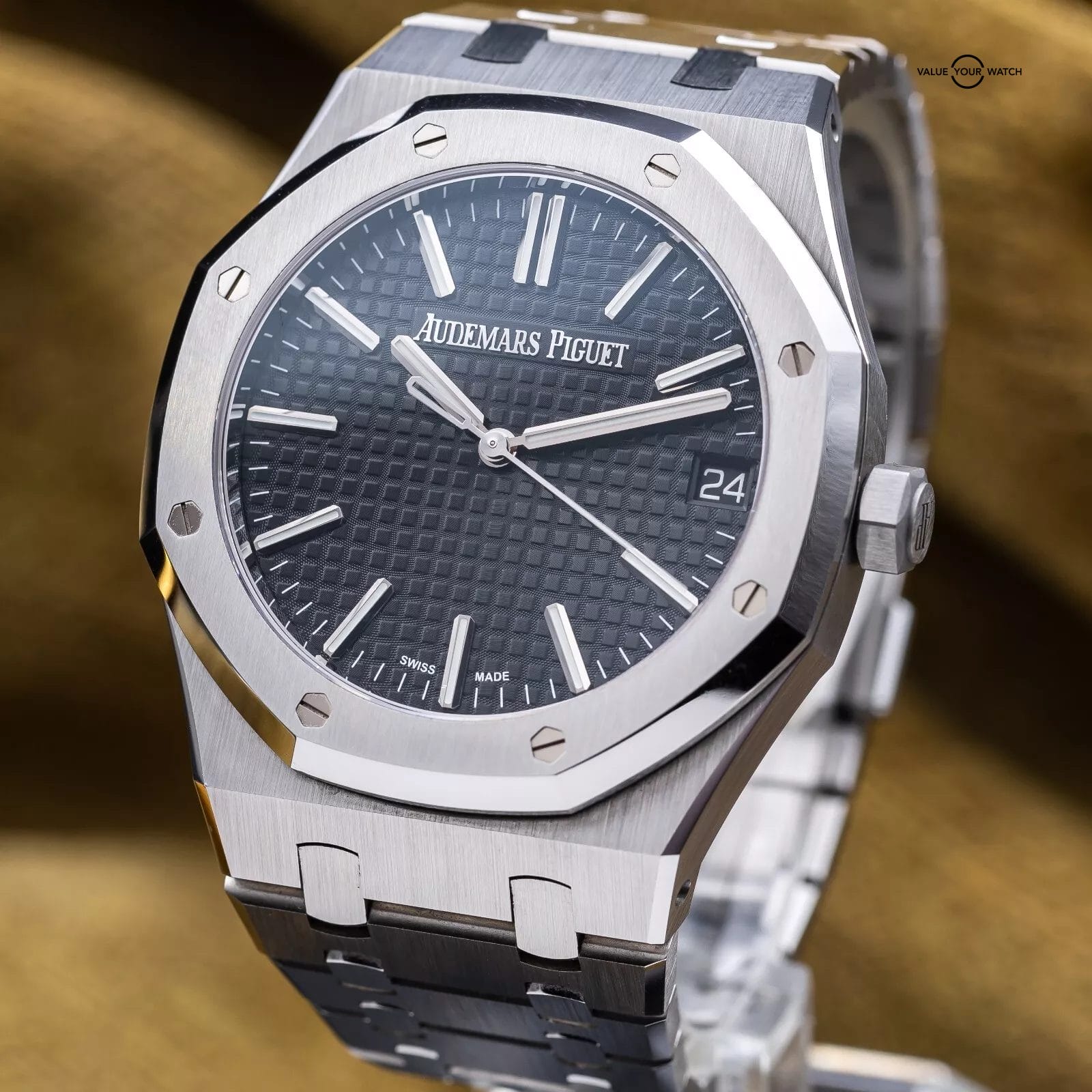 2023 Audemars Piguet Royal Oak Stainless Steel Black Dial 41mm 15510ST Full Set - Image 15