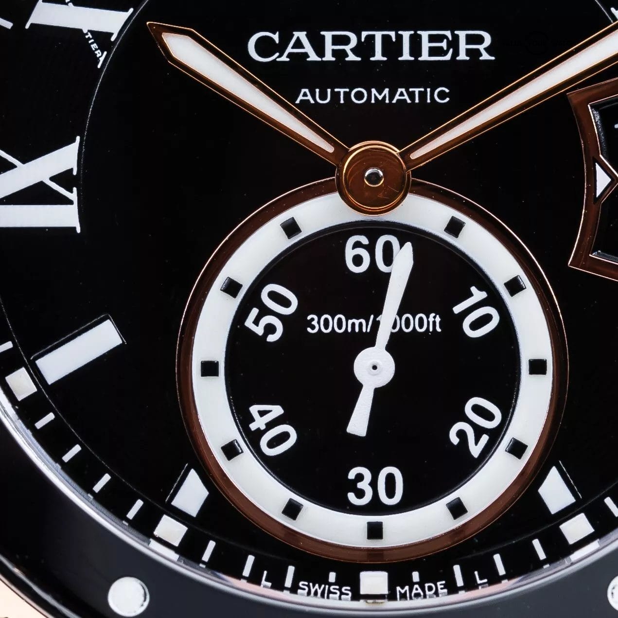 Cartier Calibre de Cartier Diver Rose Gold Black Dial 42mm W7100052 Full Set - Image 2