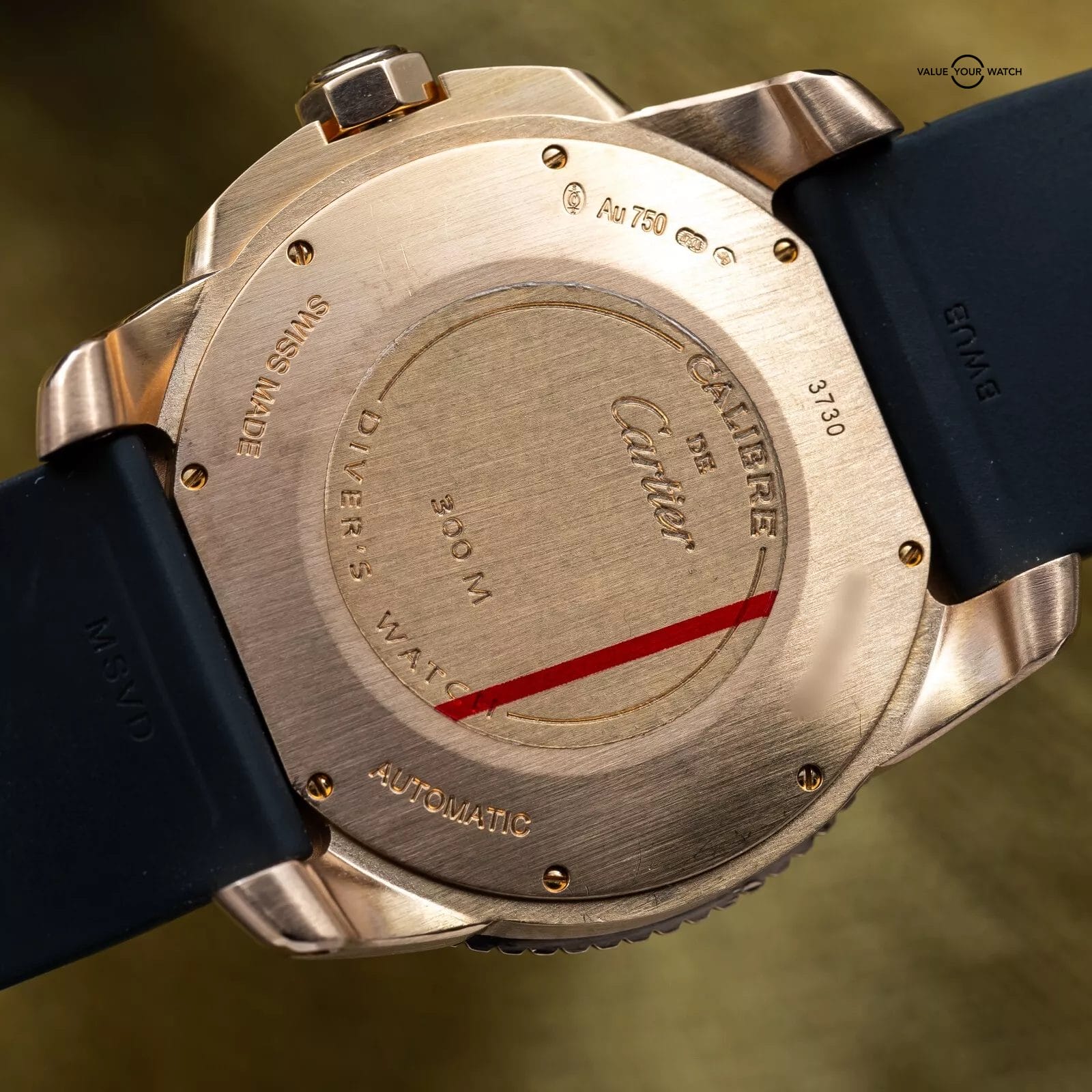 Cartier Calibre de Cartier Diver Rose Gold Black Dial 42mm W7100052 Full Set - Image 4