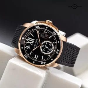 Cartier Calibre de Cartier Diver Rose Gold Black Dial 42mm W7100052 Full Set