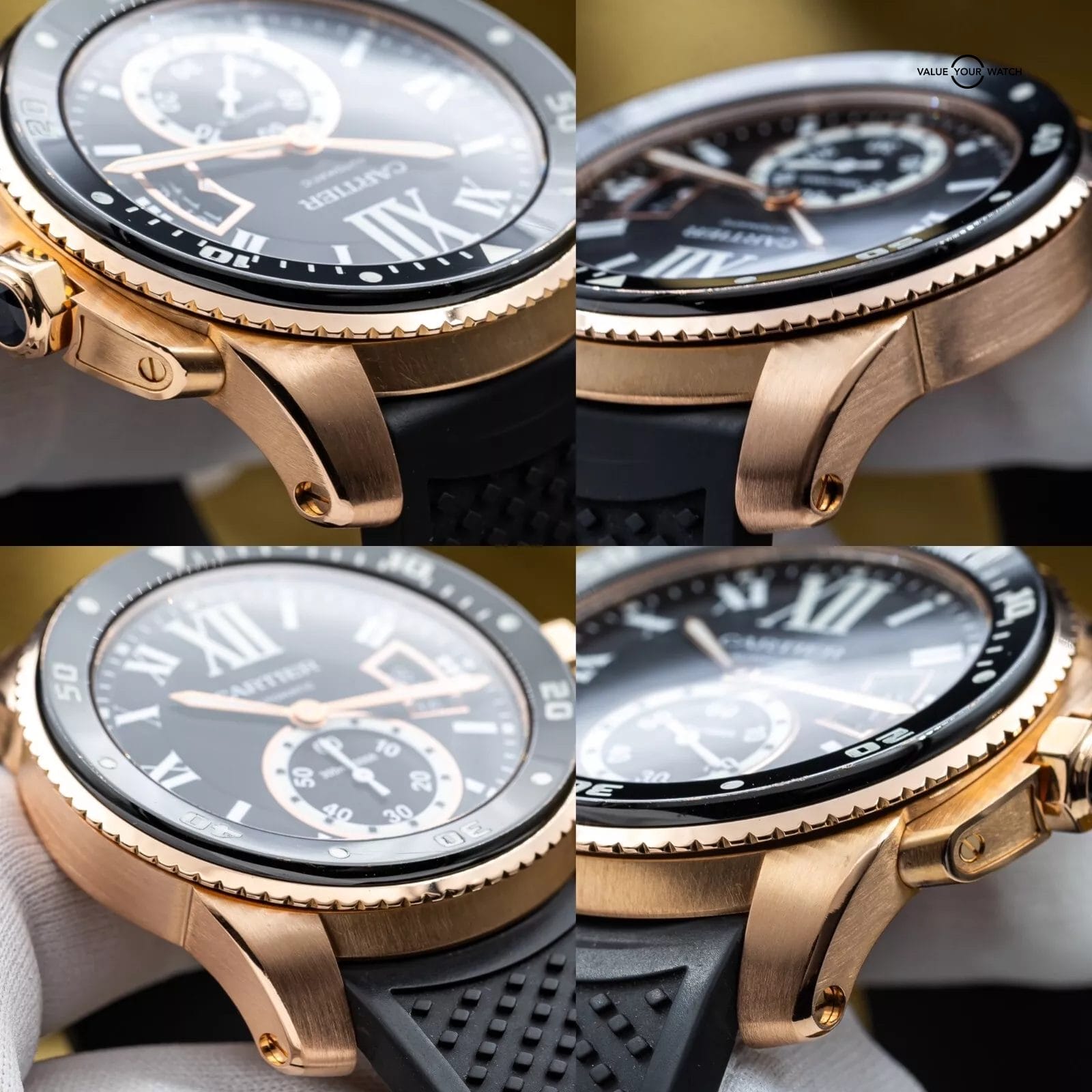 Cartier Calibre de Cartier Diver Rose Gold Black Dial 42mm W7100052 Full Set - Image 12