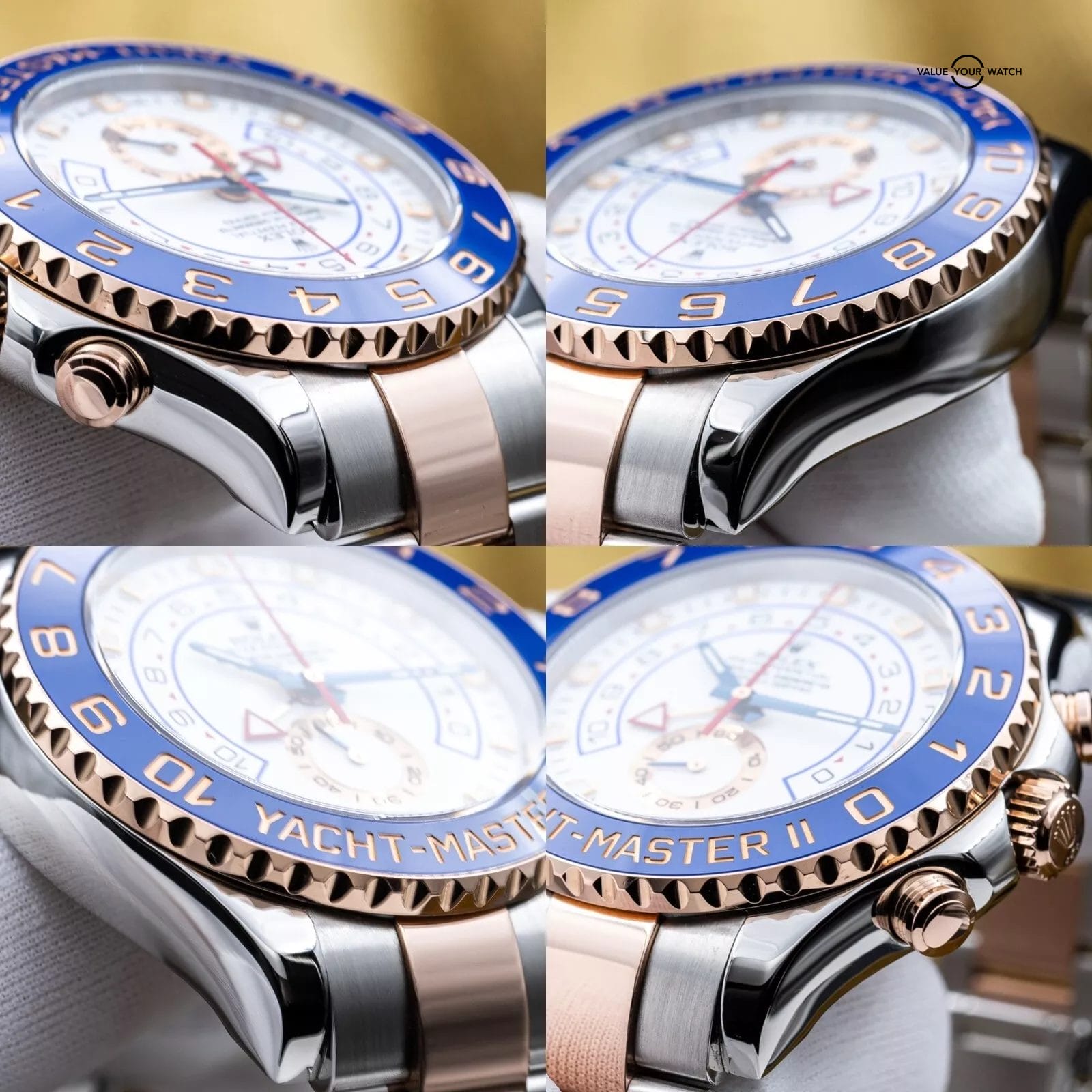 Rolex Yachtmaster II Rose Gold & Steel White Dial 44mm Discontinued - 116681 - Image 6