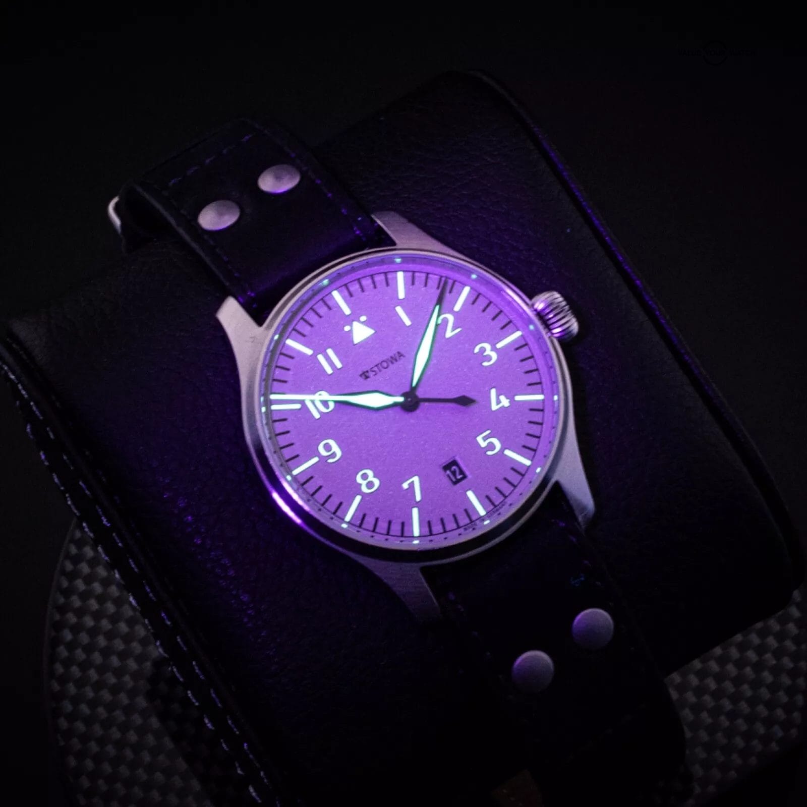 Stowa Flieger Classic 40 Ikarus – 40mm Titanium Dial Pilot Watch with B&P - Image 15