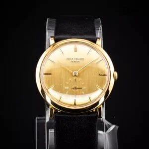 Patek Philippe Vintage 18k Calatrava Gold Dial Dress Watch, 33mm