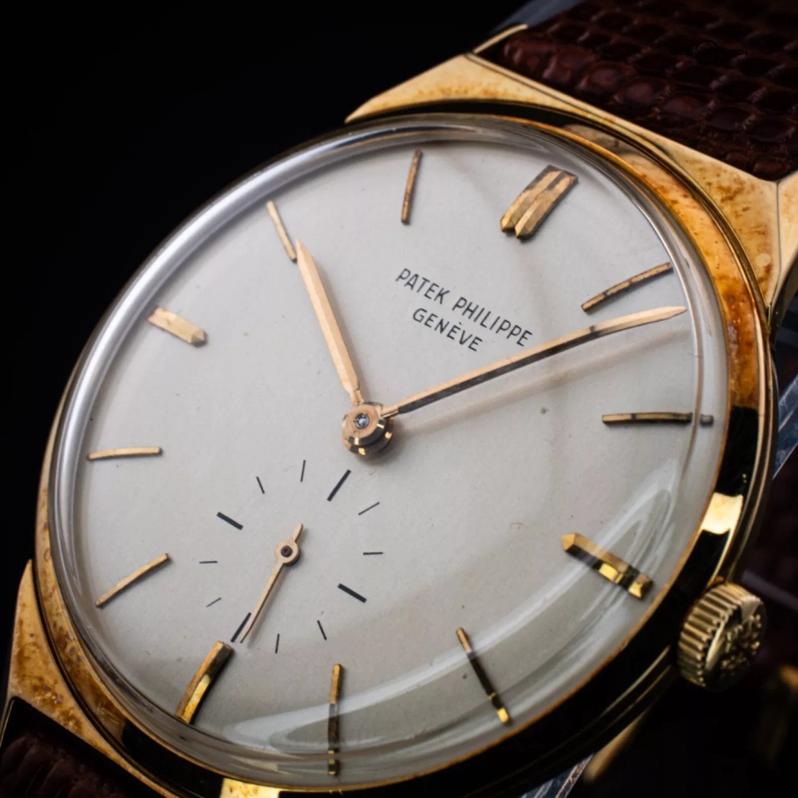 Patek Philippe Vintage 18k Calatrava White Dial Dress Watch, 33mm - Image 6