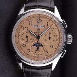 BREITLING B25 Datora 42 Premier Chronograph Calendar Moonphase Salmon AB2510