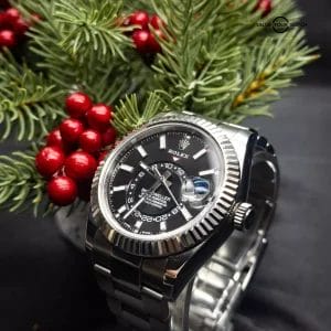 Rolex Sky-Dweller 326934 Complete Set Black Dial Oyster Bracelet Active Warranty