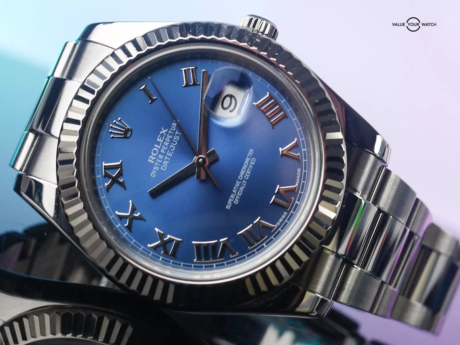 Rolex Datejust 2 41mm ref. 116334, blue Roman dial