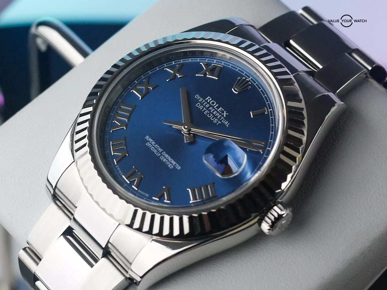 Rolex Datejust 2 41mm ref. 116334, blue Roman dial - Image 3