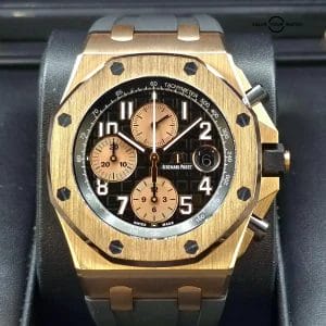 Audemars Piguet Royal OakOffshore Rose Gold, Black Dial “Half Brick”full set!