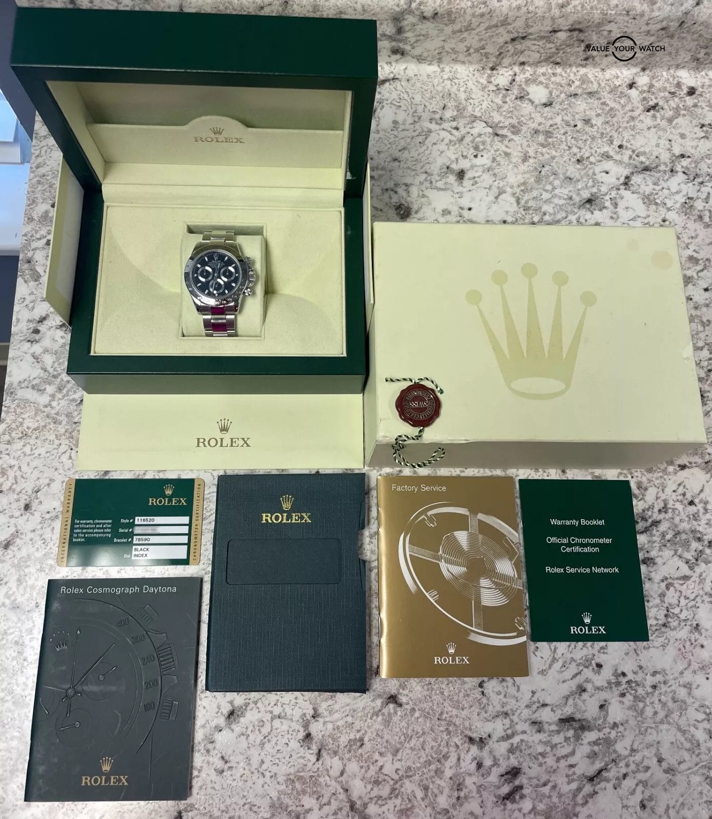 Rolex Daytona 116520 Black Dial 40mm Stainless Steel BOXES/PAPERS! - Image 3