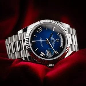 2024 Rolex Day-Date 228239 40mm Blue Ombre Roman Dial Complete Box &amp; Papers