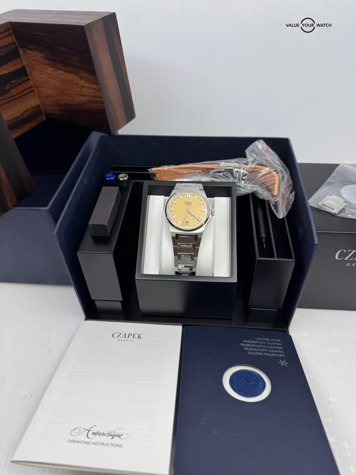 1/99 40.5mm Limited Passage de Drake Salmon Czapek Steel Complete Antarctique - Image 9