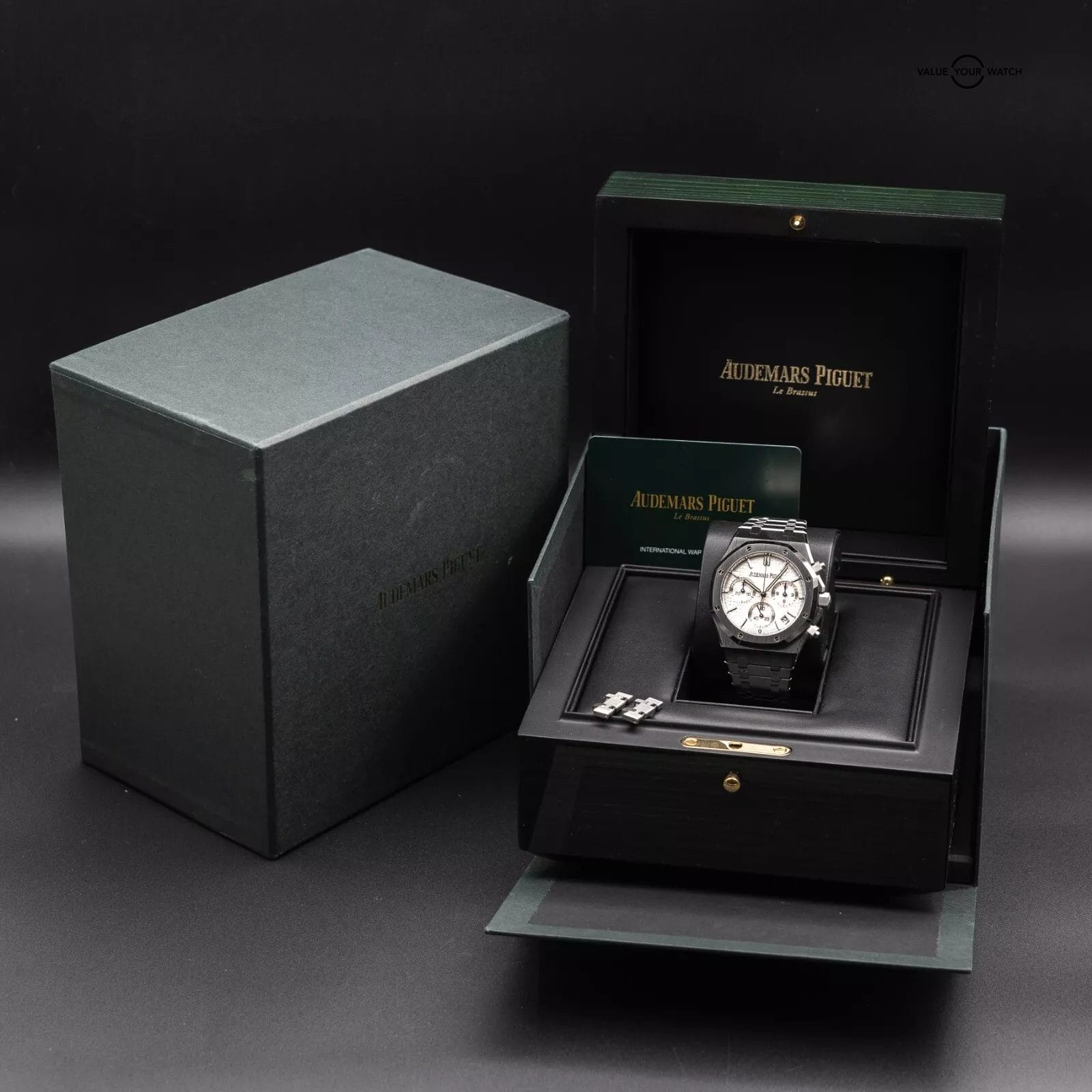 BRAND NEW 2024 Audemars Piguet Royal Oak Chrono Silver White Dial 41mm 26240st - Image 8