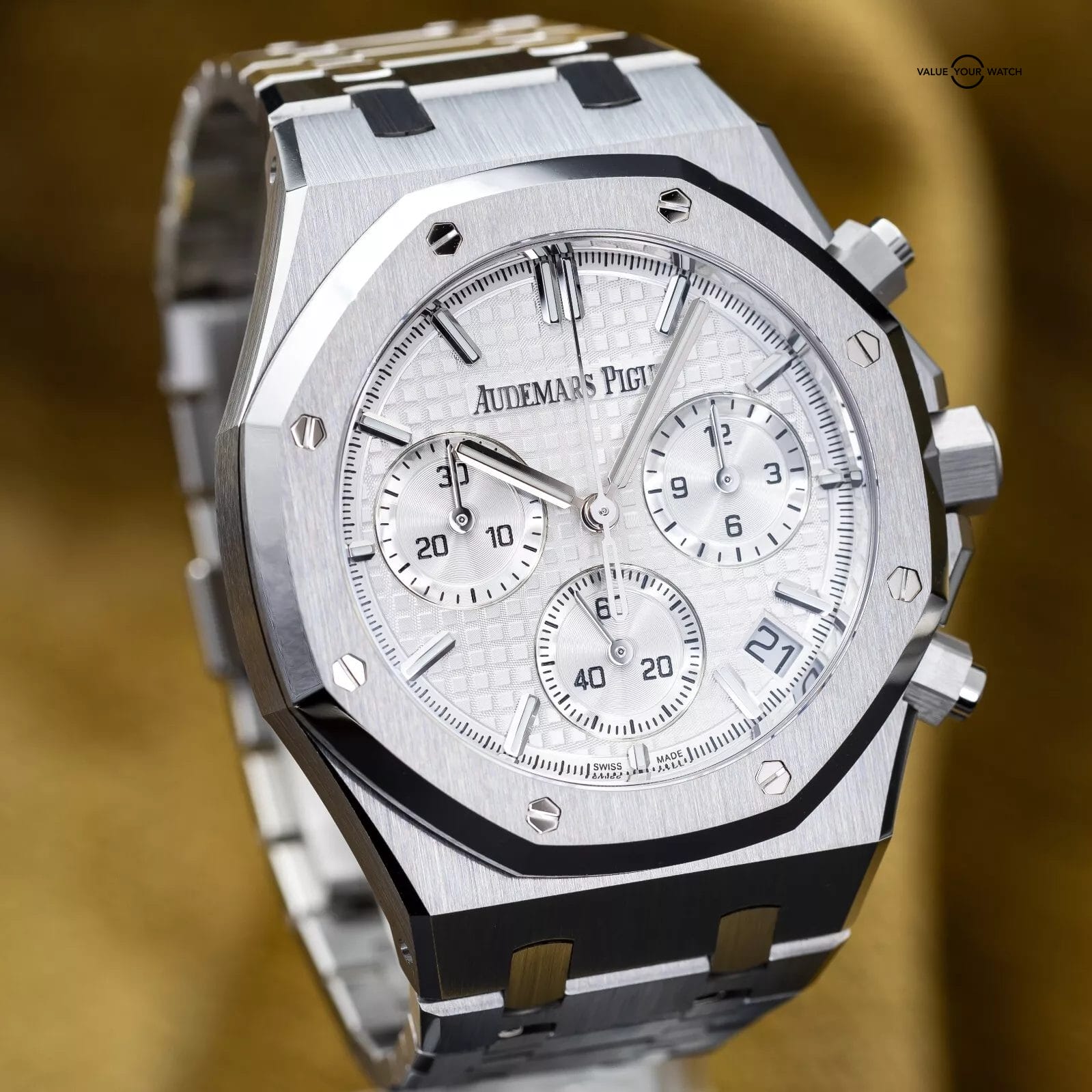BRAND NEW 2024 Audemars Piguet Royal Oak Chrono Silver White Dial 41mm 26240st - Image 13