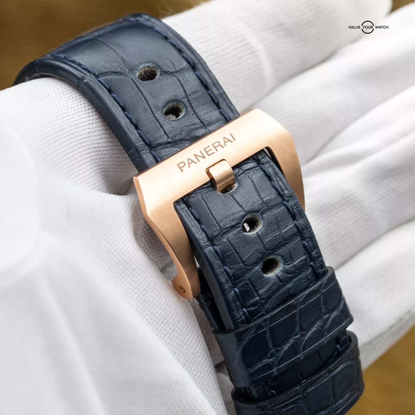 Panerai Luminor Chrono Goldtech Blu Notte Rose Gold 44mm PAM01111 1111 2021 - Image 10