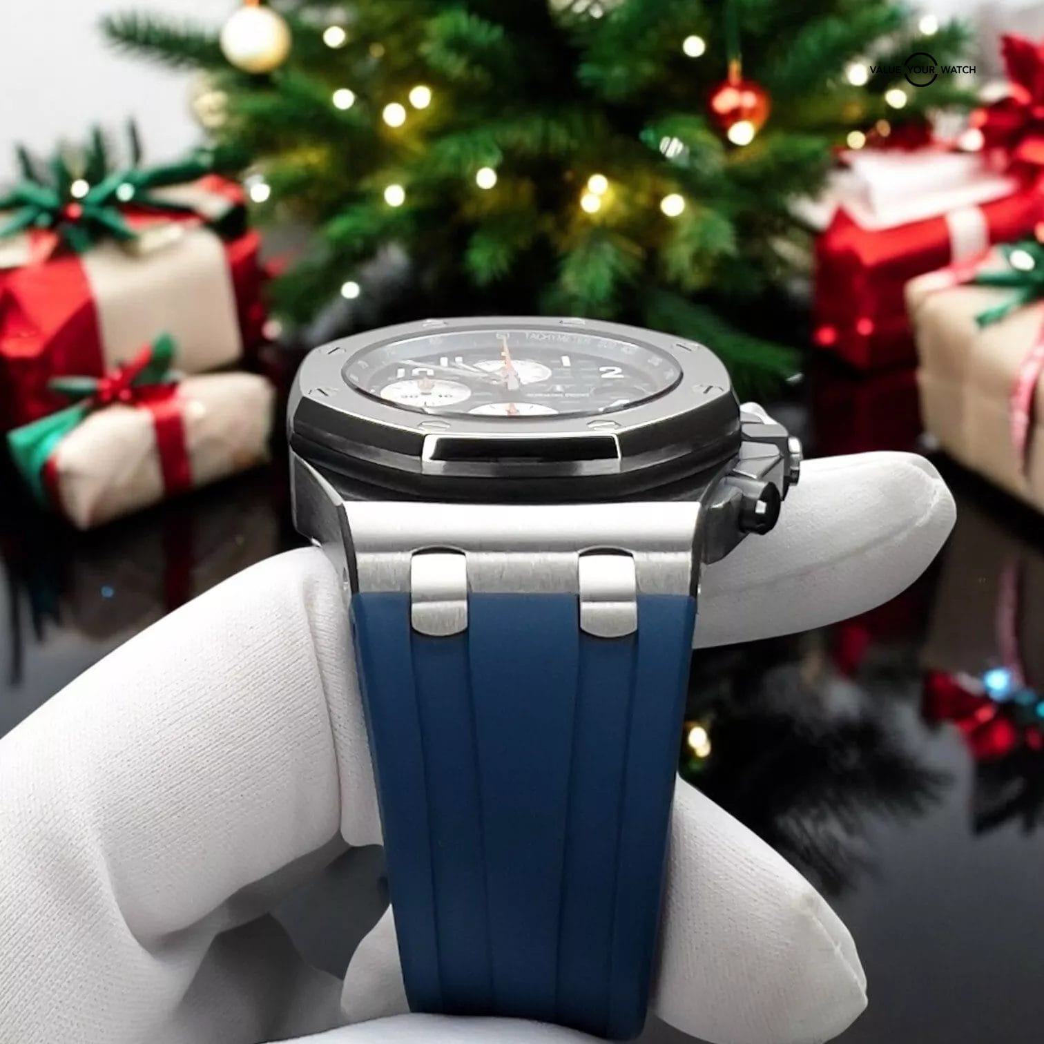 Audemars Piguet Royal Oak Offshore Blue Dial 42mm 26470ST.OO.A027CA.01 Full Set! - Image 2