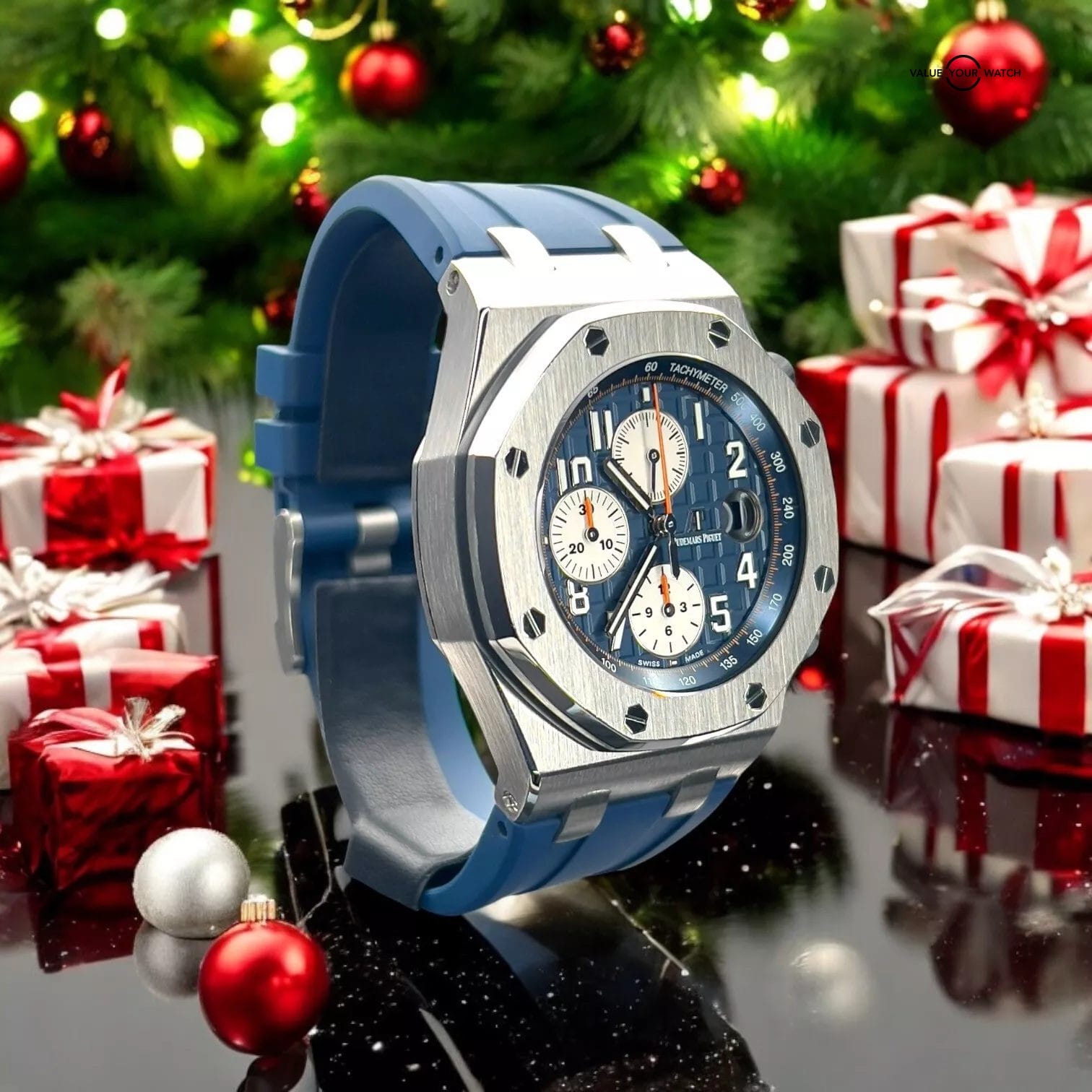 Audemars Piguet Royal Oak Offshore Blue Dial 42mm 26470ST.OO.A027CA.01 Full Set! - Image 3