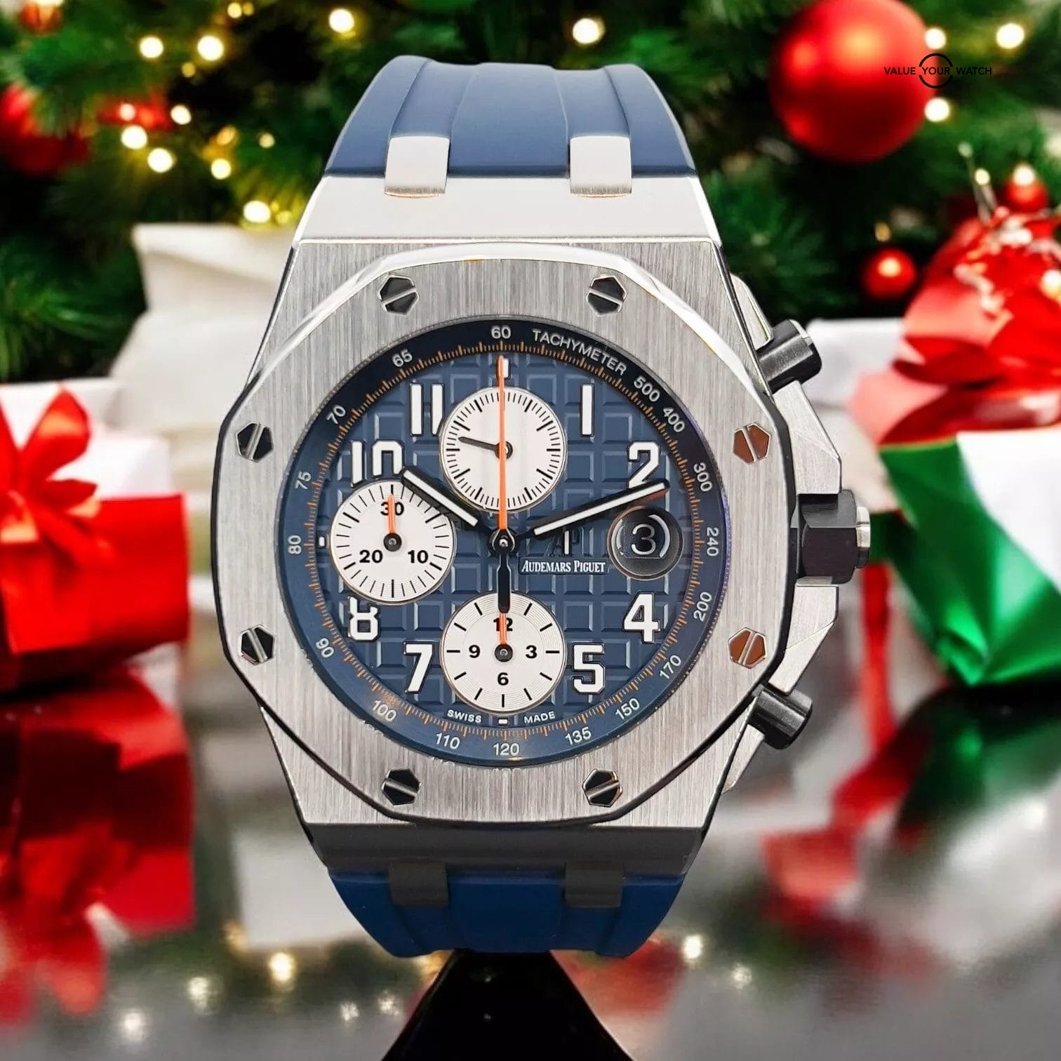 Audemars Piguet Royal Oak Offshore Blue Dial 42mm 26470ST.OO.A027CA.01 Full Set! - Image 9