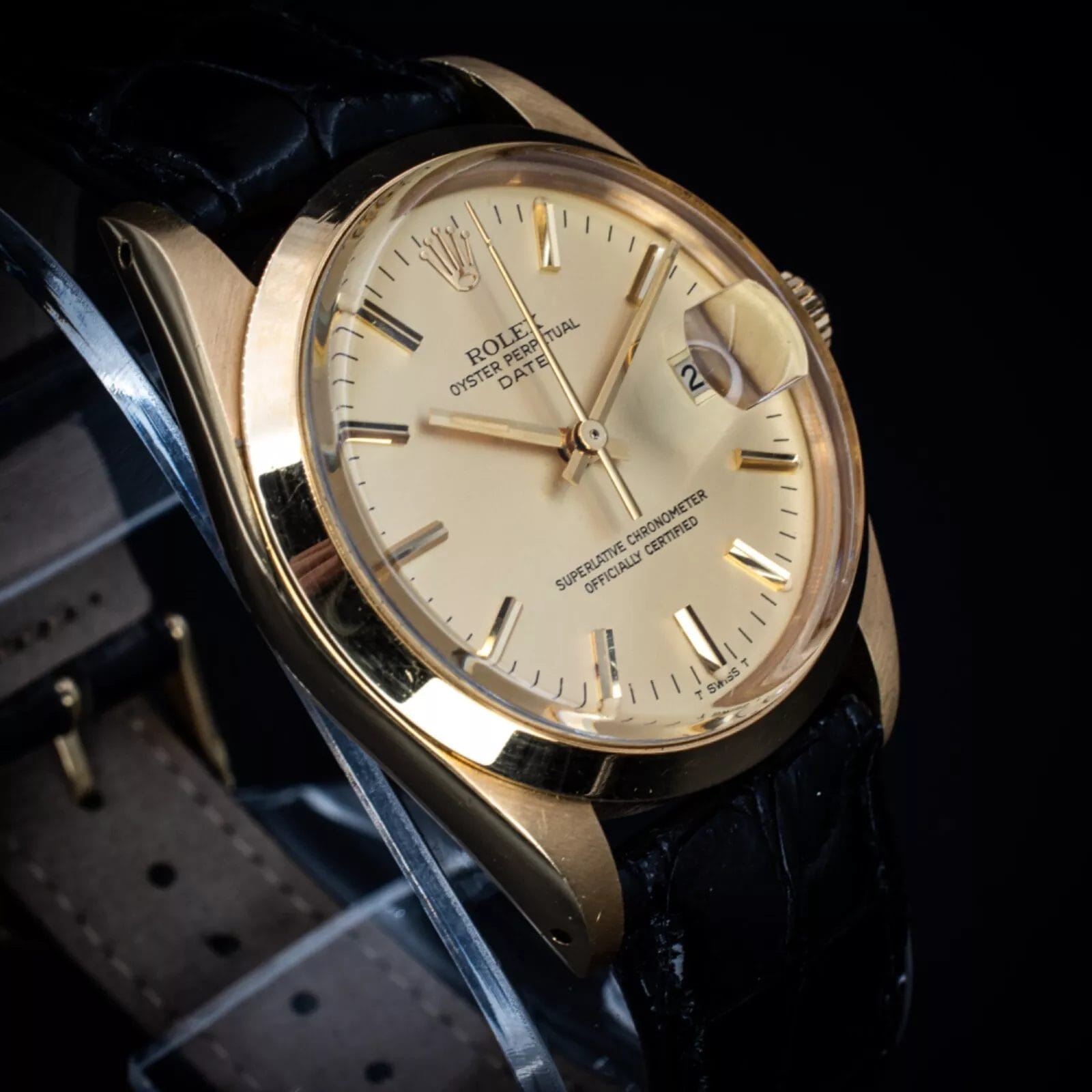 Rolex Oyster Perpetual Date 34mm 18K Yellow Gold, Ref. 15008 - Serviced 12/24 - Image 5