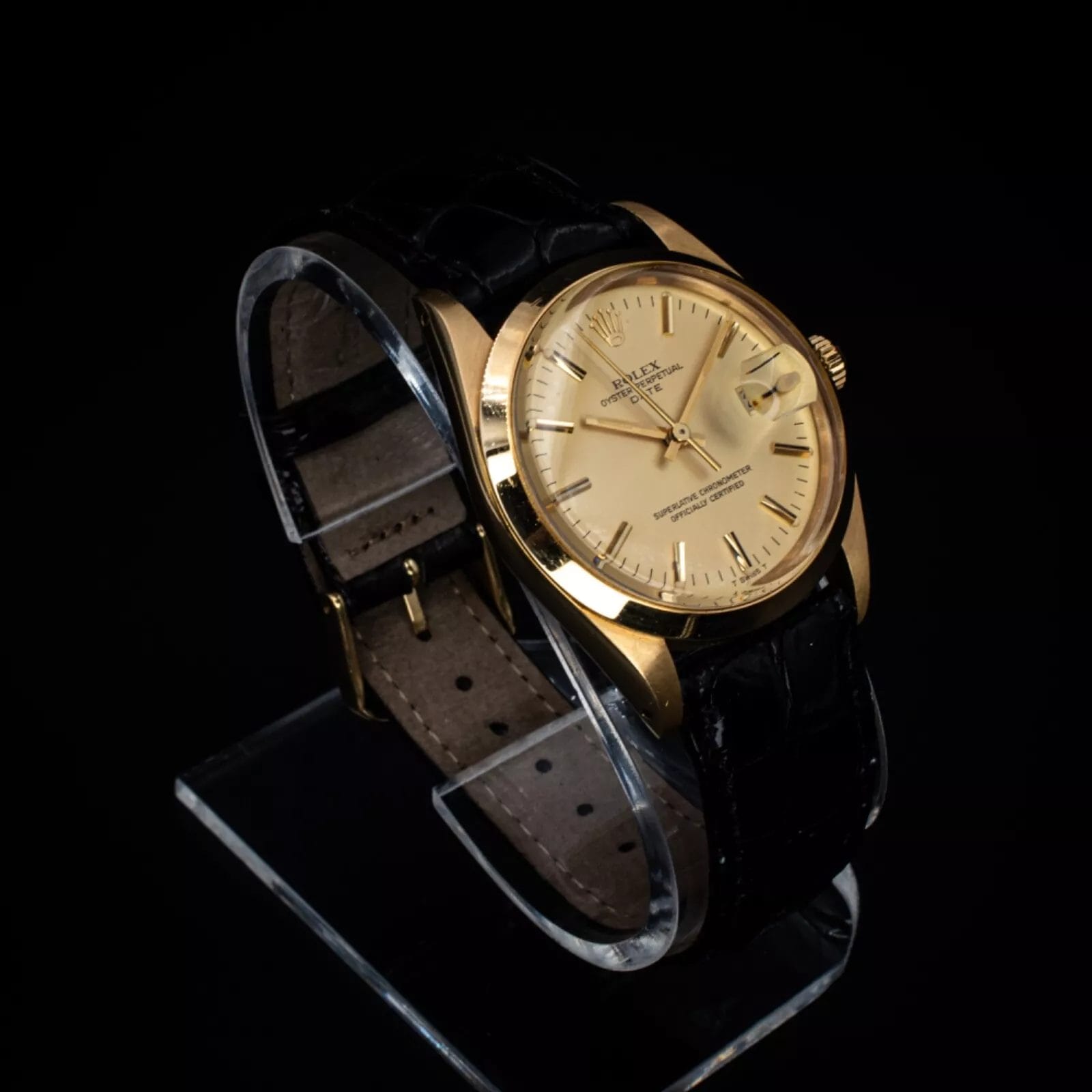 Rolex Oyster Perpetual Date 34mm 18K Yellow Gold, Ref. 15008 - Serviced 12/24 - Image 6