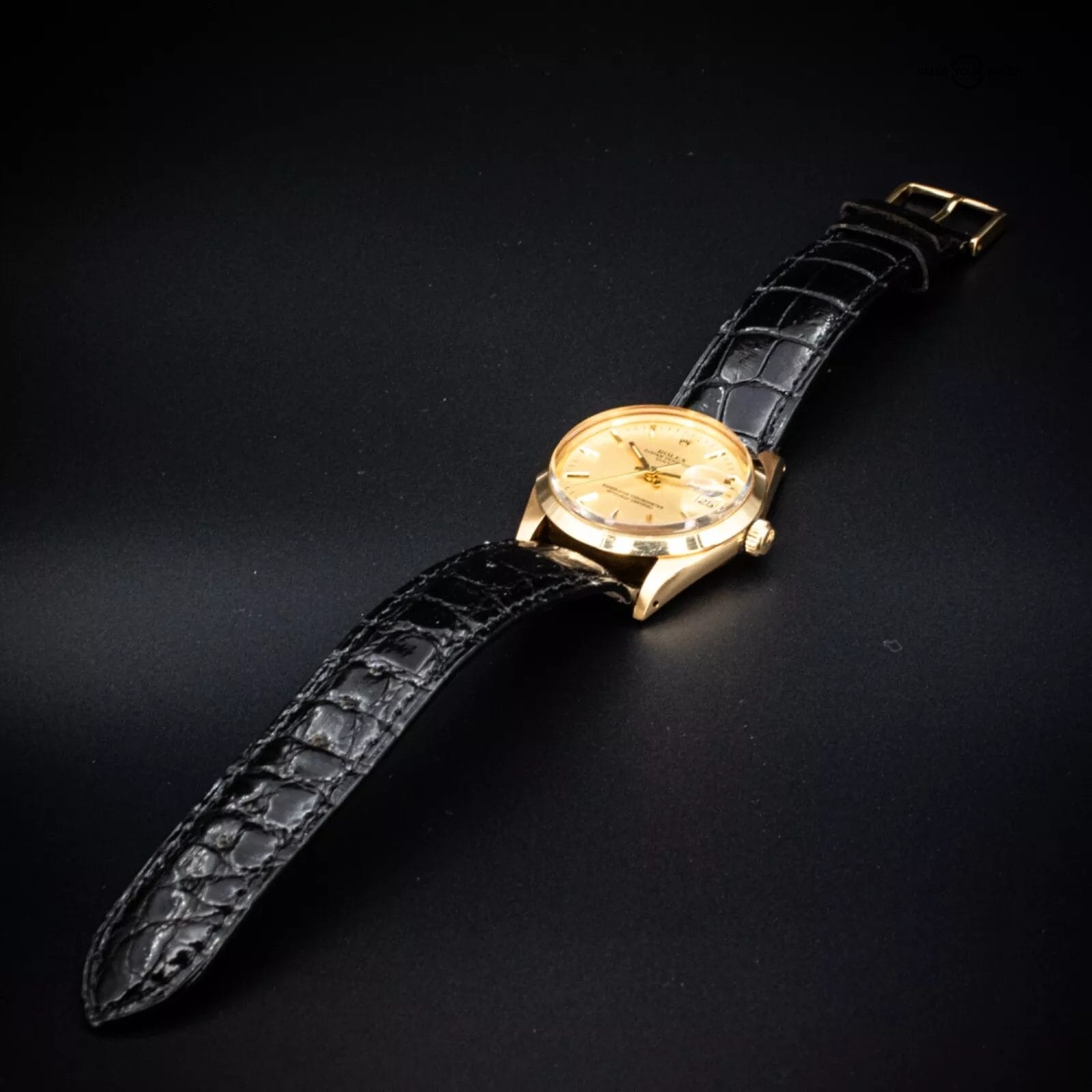 Rolex Oyster Perpetual Date 34mm 18K Yellow Gold, Ref. 15008 - Serviced 12/24 - Image 7