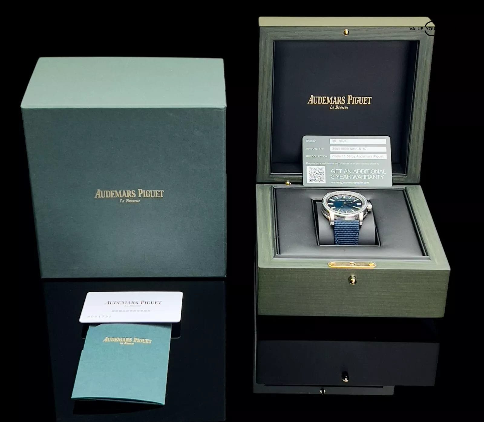 Audemars Piguet Code 11.59 Blue Dial 41mm FULL SET 15210ST.OO.A348KB.01 NEW! - Image 2
