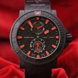 Ulysse Nardin Black Sea Maxi Marine Diver Red Baton Dial Full Set Box &amp; Manual