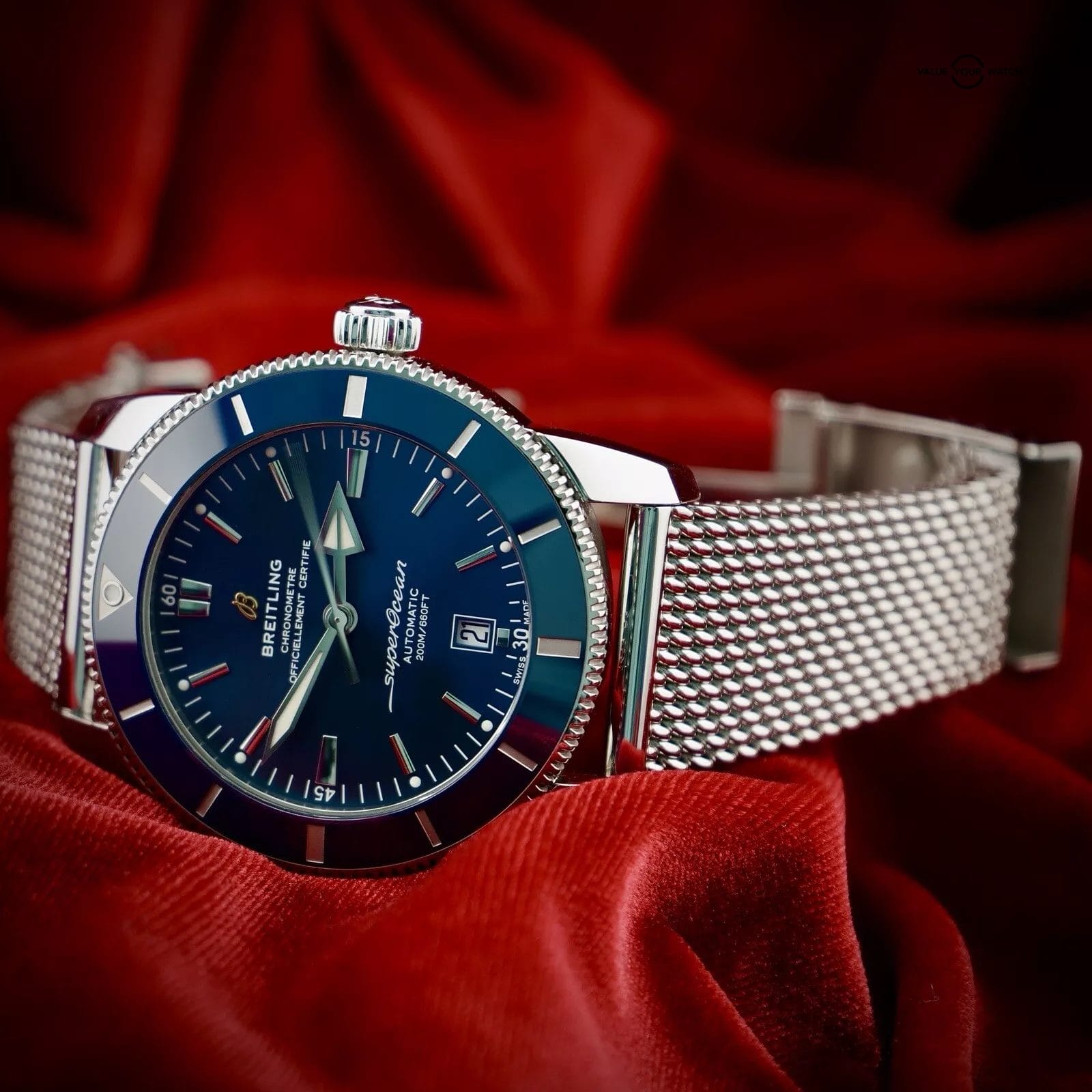 Breitling Superocean Heritage II Blue Dial 46mm Automatic AB2020 Steel Bracelet - Image 4