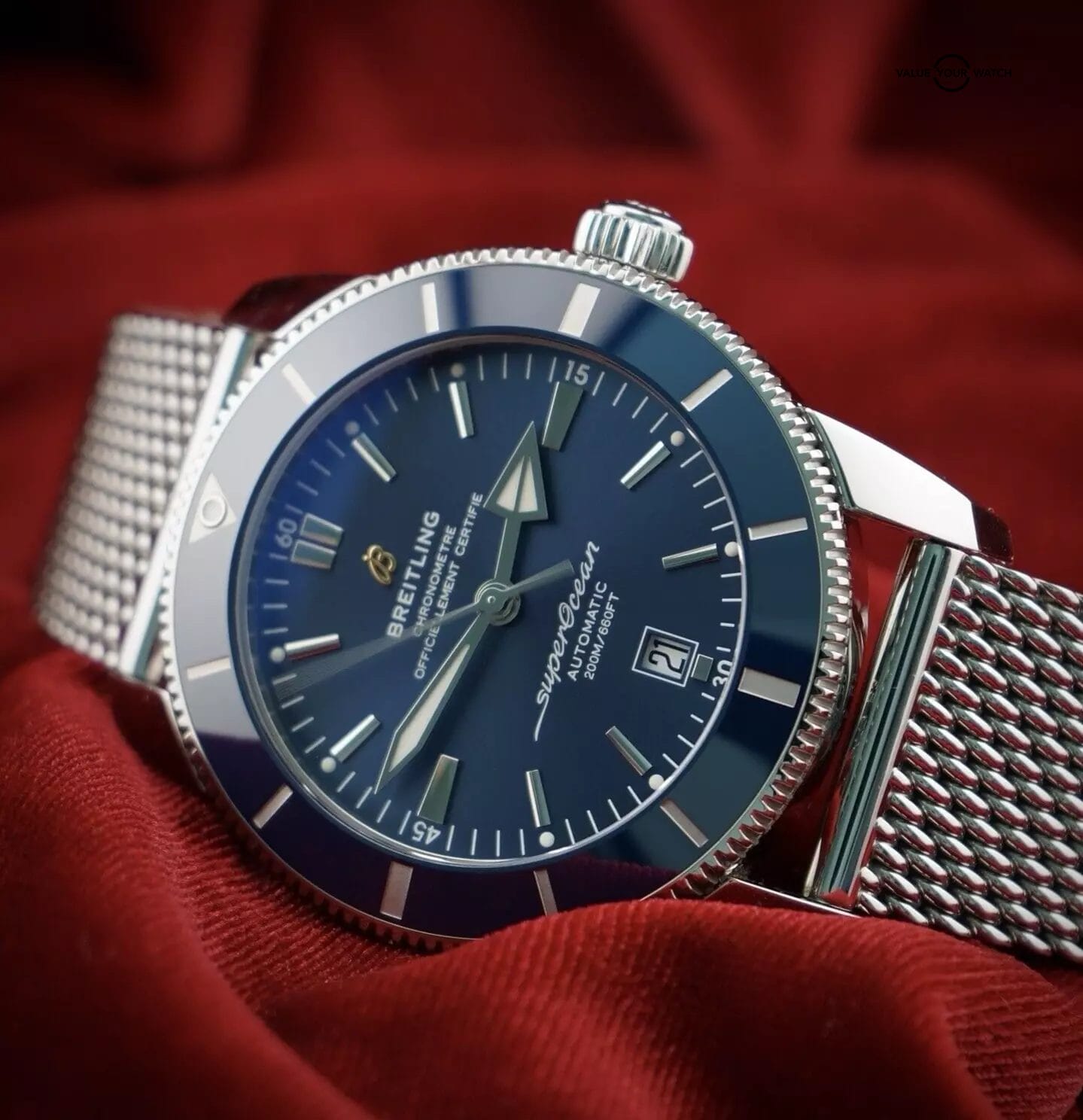 Breitling Superocean Heritage II Blue Dial 46mm Automatic AB2020 Steel Bracelet - Image 2