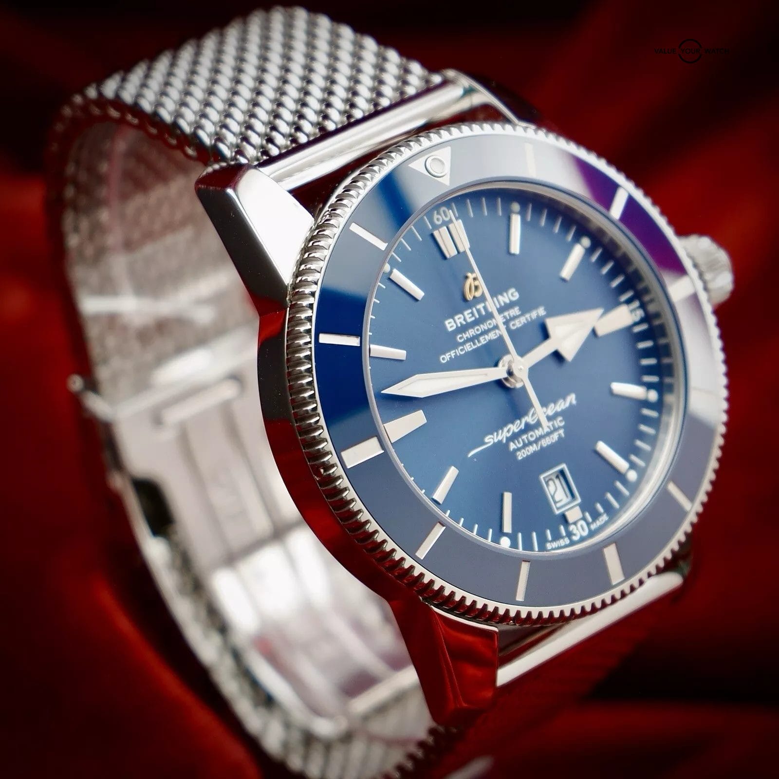Breitling Superocean Heritage II Blue Dial 46mm Automatic AB2020 Steel Bracelet - Image 13