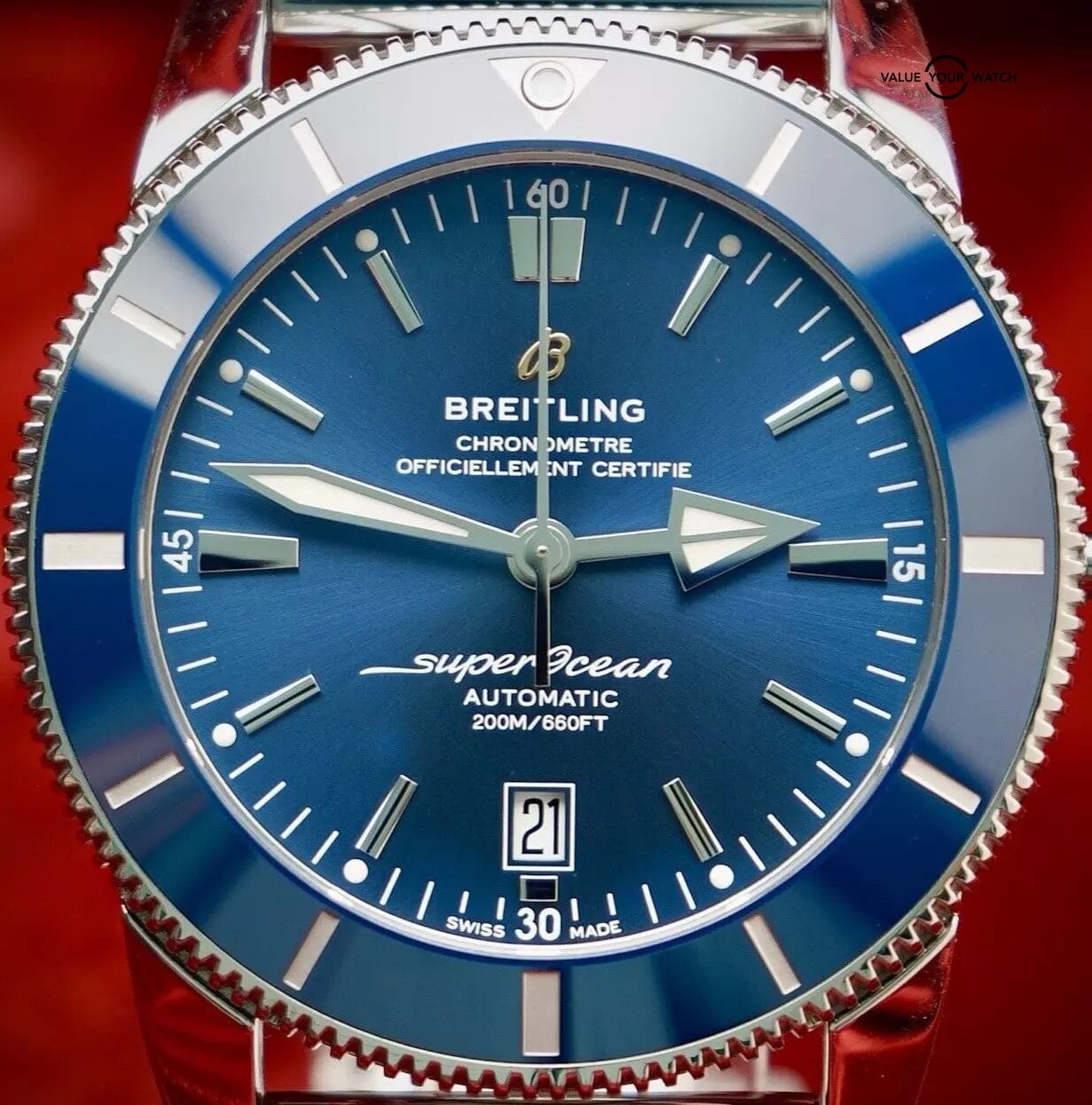 Breitling Superocean Heritage II Blue Dial 46mm Automatic AB2020 Steel Bracelet - Image 14