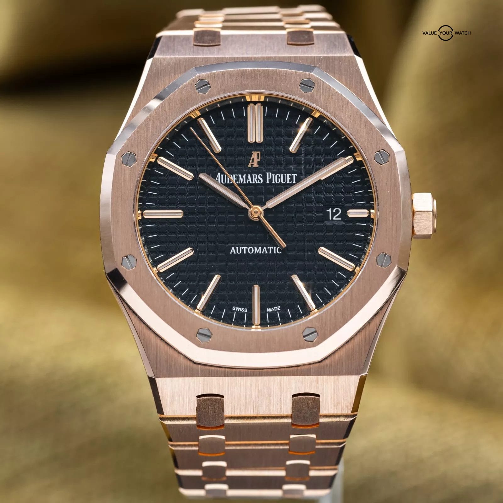 Audemars Piguet Royal Oak 41mm AP 15400OR Rose Gold Black Dial Full Set - Image 3