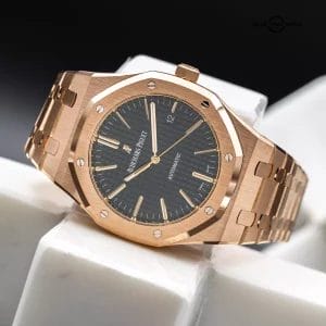 Audemars Piguet Royal Oak 41mm AP 15400OR Rose Gold Black Dial Full Set