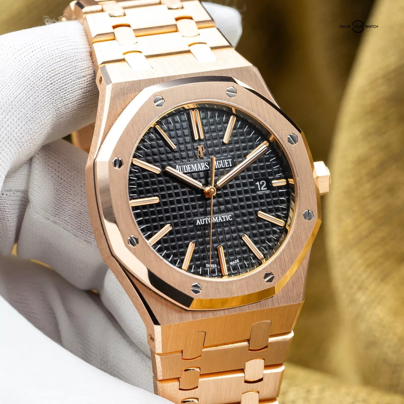 Audemars Piguet Royal Oak 41mm AP 15400OR Rose Gold Black Dial Full Set - Image 6