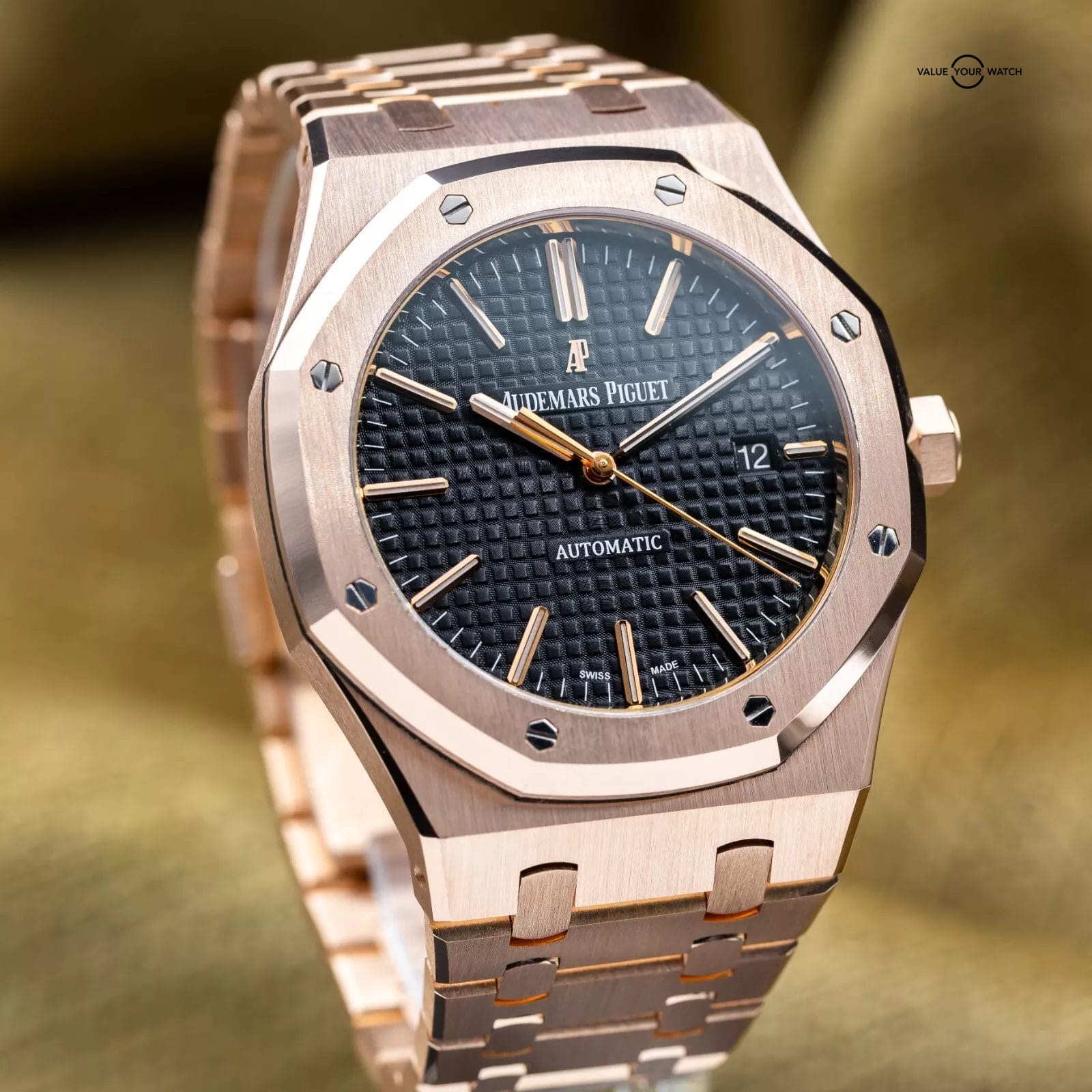 Audemars Piguet Royal Oak 41mm AP 15400OR Rose Gold Black Dial Full Set - Image 17