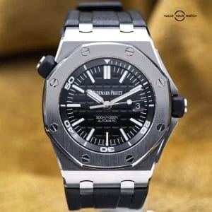 Audemars Piguet Royal Oak Offshore Diver 42mm Black Dial AP 15710ST – Full Set