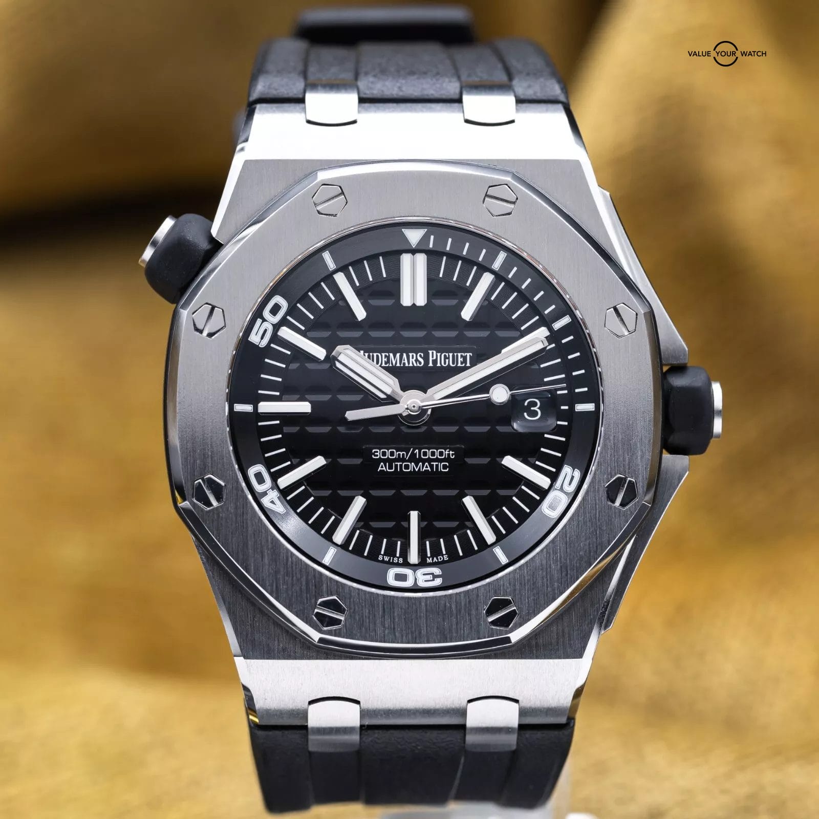 Audemars Piguet Royal Oak Offshore Diver 42mm Black Dial AP 15710ST - Full Set
