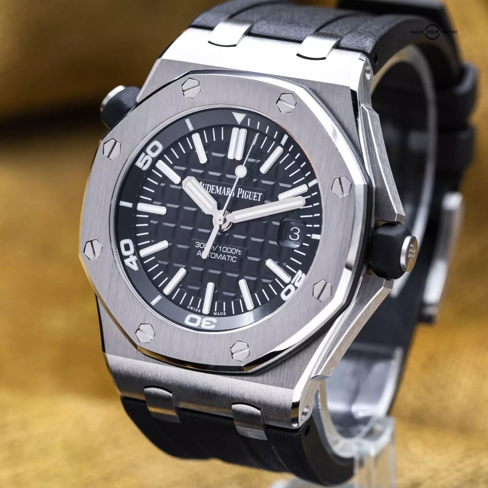 Audemars Piguet Royal Oak Offshore Diver 42mm Black Dial AP 15710ST - Full Set - Image 14