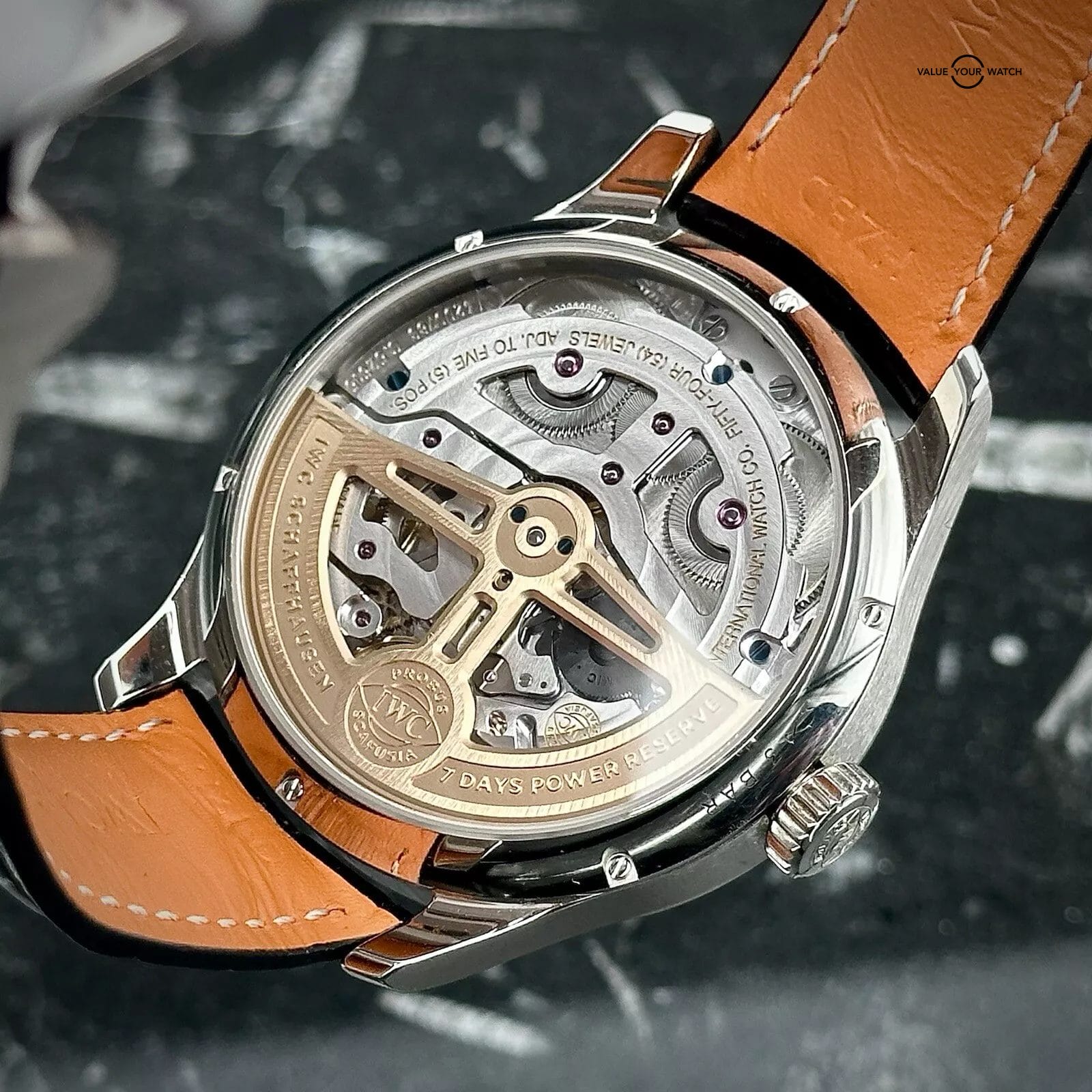 IWC Portuguese Perpetual Calendar IW503401 44mm White Gold Blue Dial Full Set - Image 4