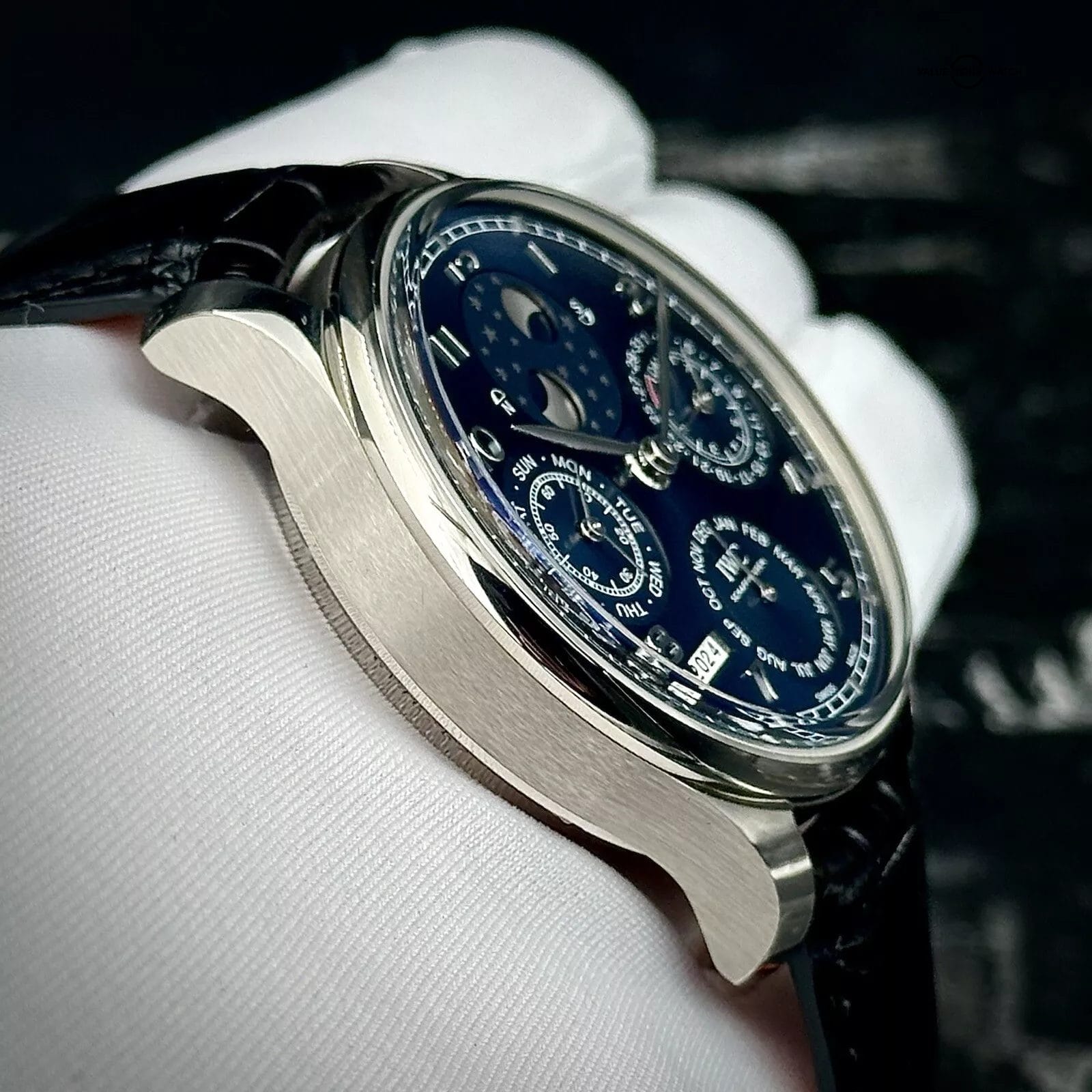 IWC Portuguese Perpetual Calendar IW503401 44mm White Gold Blue Dial Full Set - Image 9