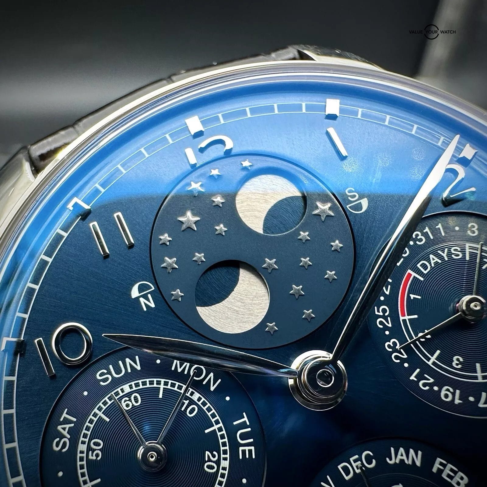 IWC Portuguese Perpetual Calendar IW503401 44mm White Gold Blue Dial Full Set - Image 10