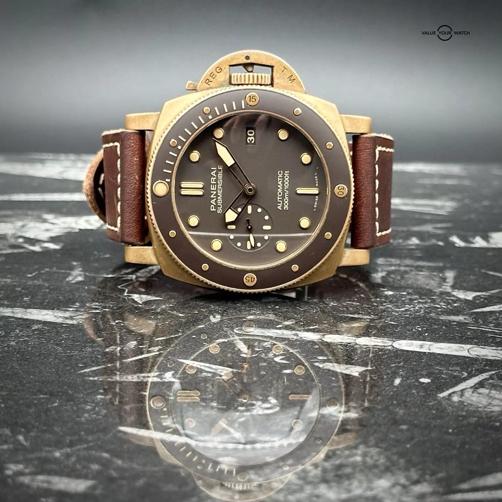 Panerai Luminor Submersible Bronzo 47mm PAM00968 PAM 968 Bronze Brown Dial - Image 4