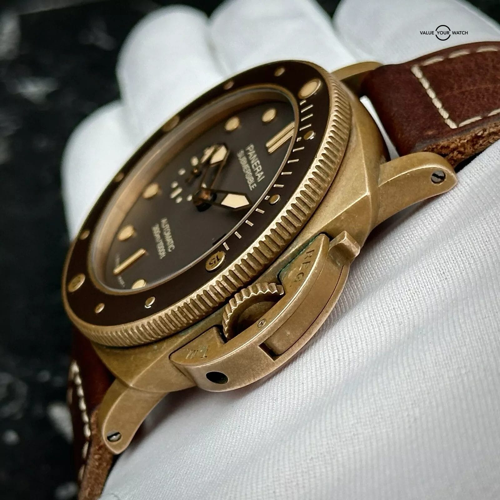 Panerai Luminor Submersible Bronzo 47mm PAM00968 PAM 968 Bronze Brown Dial - Image 7