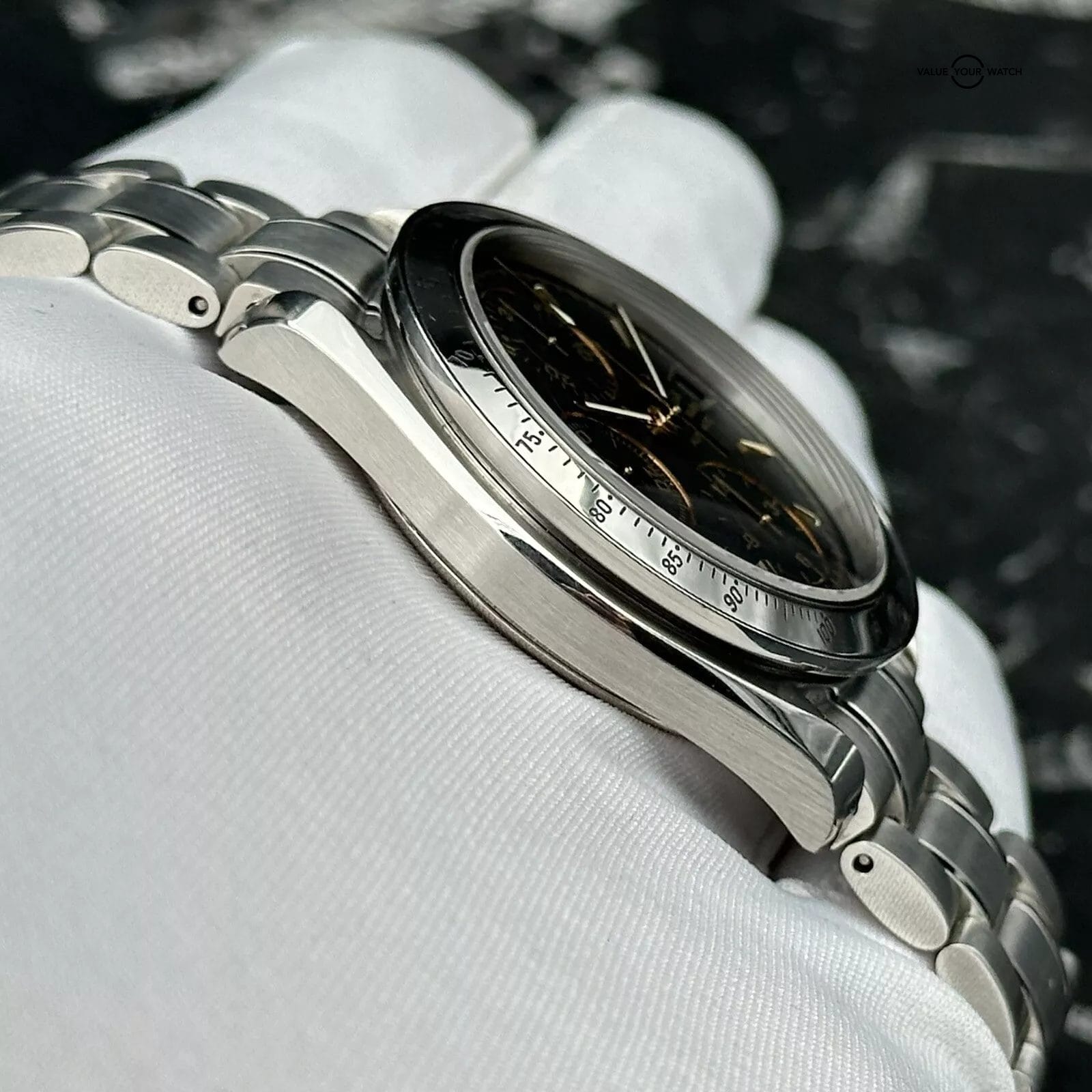 Omega Speedmaster Date 3513.54.00 Chronograph 39mm Black Dial Gold Accents - Image 13