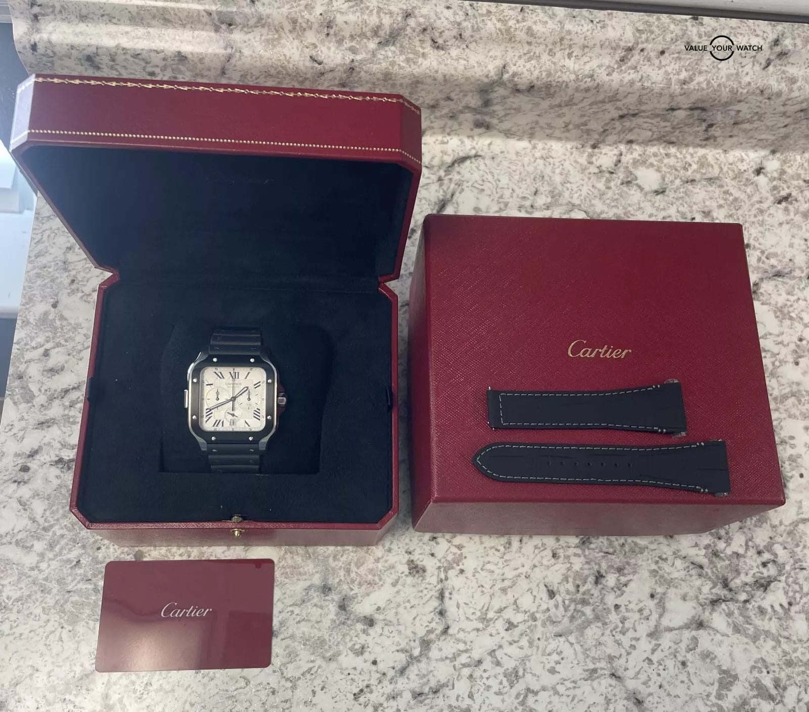 Cartier Santos de Cartier Chronograph XL WSSA0017 Silver Dial BOXES/PAPER! - Image 7
